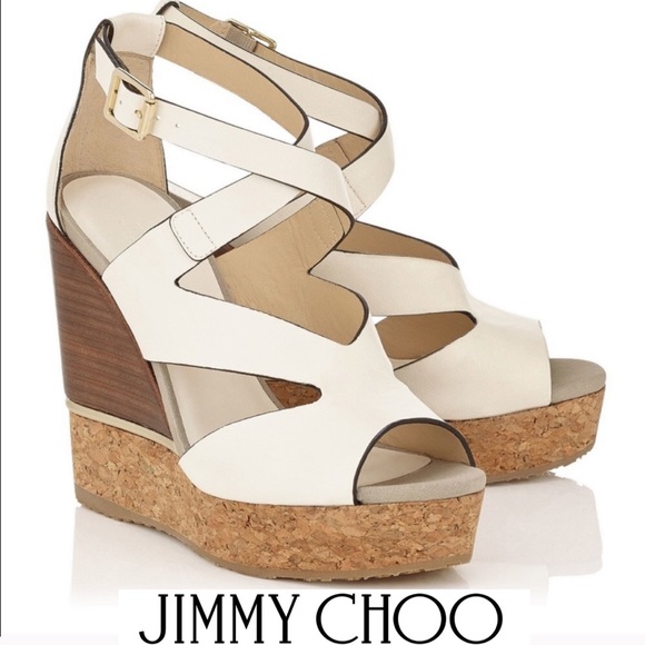 Jimmy Choo Shoes - JIMMY CHOO Wedge NEW Platform Strappy Heels 40 in box 10 leather nib shoes GIFT